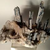 Stibnite, Fluorite<br />San Martino sul Fiora Mine, San Martino sul Fiora, Manciano, Grosseto Province, Tuscany, Italy<br />16,5 x 11,5 mm<br /> (Author: Sante Celiberti)