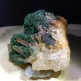 Malachite, Chalcopyrite, Quartz<br />Isola del Giglio, Grosseto Province, Tuscany, Italy<br />42 x 40 mm<br /> (Author: Sante Celiberti)