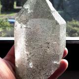 Quartz, Chlorite<br />Schlaten Glacier, Gschlöss Valley, Tauern Valley, East Tyrol, Tyrol/Tirol, Austria<br />Specimen height 13,5 cm<br /> (Author: Tobi)