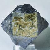 Galena with Pyrite<br />Weardale, North Pennines Orefield, County Durham, England / United Kingdom<br />Specimen size: 5.2 × 4 × 3.8 cm / main crystal size: 4.4 × 3.2 cm<br /> (Author: Jordi Fabre)