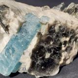 Beryl (variety aquamarine)<br />Stoneham, Oxford County, Maine, USA<br />8 x 7 cm<br /> (Author: Volkmar Stingl)