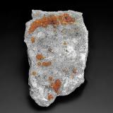 Rhodochrosite, Pyrite, QuartzMina Foote Lithium Co. (Mina Foote), Distrito Kings Mountain, Condado Cleveland, North Carolina, USA6.0 x 4.0 cm (Author: am mizunaka)