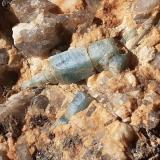 Beryl (variety Aquamarine)<br />California Blue Mine, Yucca Valley, San Bernardino County, California, USA<br />13 x 9 cm<br /> (Author: Volkmar Stingl)