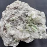 Fluorite, Calcite<br />Shangmei tunnel (construction site), Dongji, Chengsun, Wuyishan, Nanping Prefecture, Fujian Province, China<br />8 x 7 cm<br /> (Author: Volkmar Stingl)