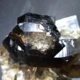Quartz (variety smoky; variety Gwindel)<br />Mont Blanc Massif, Chamonix, Haute-Savoie, Auvergne-Rhône-Alpes, France<br />10 x 7 cm<br /> (Author: Sante Celiberti)