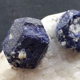 Lazurite on CalciteSar-e Sang, Koksha Valley, Khash & Kuran Wa Munjan Districts, Badakhshan Province, Afghanistan5,5 x 3,5 cm (Author: Volkmar Stingl)