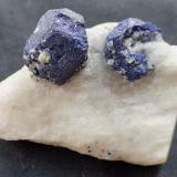 Lazurite on CalciteSar-e Sang, Koksha Valley, Khash & Kuran Wa Munjan Districts, Badakhshan Province, Afghanistan5,5 x 3,5 cm (Author: Volkmar Stingl)