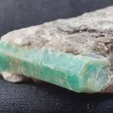 Beryl (variety emerald)<br />Dayakou, Malipo, Wenshan Autonomous Prefecture, Yunnan Province, China<br />8 x 2,5 cm<br /> (Author: Volkmar Stingl)