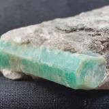 Beryl (variety emerald)<br />Dayakou Mine, Mengdong township, Malipo, Wenshan Zhuang and Miao Autonomous Prefecture, Yunnan Province, China<br />8 x 2,5 cm<br /> (Author: Volkmar Stingl)