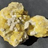 Sulfur, Aragonite<br />Cozzo Disi Mine, Casteltermini, Agrigento (Girgenti) Province, Sicily, Italy<br />8,5 x 6 cm<br /> (Author: Volkmar Stingl)