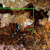 Cerusita y Paratacamita.<br />Sierra del Cabo de Gata, Níjar, Comarca Metropolitana de Almería, Almería, Andalucía, España<br />2´626 x 1´573 mm.<br /> (Autor: Jesus Franquesa Baucells)