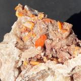 WulfenitePure Potential Mine, Silver District, Trigo Mountains, La Paz County, Arizona, USA7 x 6 cm (Author: Volkmar Stingl)