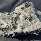 Stibnite, Calcite<br />Pereta Mine, Pereta, Magliano in Toscana, Grosseto Province, Toscana, Italy<br />16 x 10 cm<br /> (Author: Volkmar Stingl)