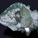 Quartz, Chlorite<br />Tiefen Glacier, Galenstock Mountain, Realp, Uri, Switzerland<br />Specimen size 17,5 cm, largest quartz 7 cm<br /> (Author: Tobi)