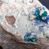 Azurite, Malachite, Dolomite<br />Ringenwechsel Mining District, Troi, District Schwaz, Inn Valley, North Tyrol, Tyrol/Tirol, Austria<br />FoV ca. 4,5 x 3,5 cm<br /> (Author: Volkmar Stingl)