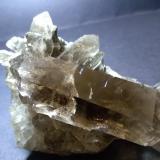 Quartz (smoky)<br />Giuv glacier (Giuv Gletscher), Val Giuv, Tujetsch (Tavetsch), Vorderrhein Valley, Grischun (Grisons; Graubünden), Switzerland<br />89 x 55 mm<br /> (Author: Sante Celiberti)