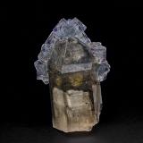 Quartz (variety smoky quartz), Fluorite<br />Kara-Oba, Betpak-Dala (Bet-Pak-Dala) Desert, Karaganda Region, Kazakhstan<br />6.7 x 4.3 cm<br /> (Author: am mizunaka)