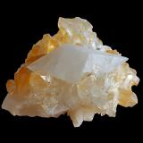 Quartz and Calcite<br />Wergenstein, Mathon, Schams, Viamala Region, Grischun (Grisons; Graubünden), Switzerland<br />90 mm x 70 mm x60 mm<br /> (Author: Dany Mabillard)