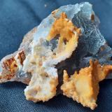 Fluorite, Quartz (variety chalcedony)<br />Yongping Mine, Yongping, Yanshan, Shangrao Prefecture, Jiangxi Province, China<br />5,5 x 4 cm<br /> (Author: Volkmar Stingl)