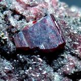 CinabrioMina Almadén, Almadén, Comarca Valle de Alcudia, Ciudad Real, Castilla-La Mancha, España0,4 x 0,2 cm. (Autor: javier ruiz martin)