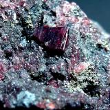 CinabrioMina Almadén, Almadén, Comarca Valle de Alcudia, Ciudad Real, Castilla-La Mancha, España0,4 x 0,2 cm. (Autor: javier ruiz martin)