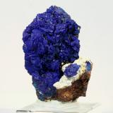 Azurite<br />Christiana Mine, Kamariza Mines, Agios Konstantinos, Lavrion Mining District, Attikí (Attica) Prefecture, Greece<br />7.1 x 5.5 x 2.1 cm<br /> (Author: GneissWare)