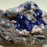 Azurita<br />Miniera Montevecchio, Arbus, Provincia Medio Campidano, Cerdeña/Sardegna, Italia<br />40 x 30 mm<br /> (Autor: Sante Celiberti)