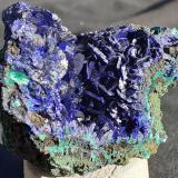 Azurite, Malachite<br />Tongshan Mine, Guichi District, Chizhou Prefecture, Anhui Province, China<br />5 x 4 cm<br /> (Author: Volkmar Stingl)