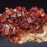 Vanadinite<br />Mohamedine, Coud'a, Mibladen mining district, Mibladen, Midelt, Midelt Province, Drâa-Tafilalet Region, Morocco<br />Specimen size: 12 × 8.6 × 6.7 cm / main crystal size: 1.6 × 1.6 cm<br /> (Author: Jordi Fabre)