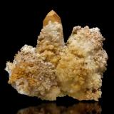 Calcite on quartz<br />Temperino Mine, Campiglia Marittima, Campigliese, Livorno Province, Tuscany, Italy<br />mm.80x65x50<br /> (Author: Diego Pucci)