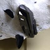 Neptunite<br />California State Gem Mine (Benitoite Gem Mine), San Benito River headwaters area, Santa Rita Peak, New Idria District, San Benito County, California, USA<br />91 x 63 mm<br /> (Author: Sante Celiberti)