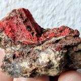 CinabrioOriental Mine, El Hembrar, Chóvar, Comarca Alto Palancia, Castellón / Castelló, Valencian Community / Comunitat Valenciana, Spain4,9 x 3,0 cm. (Autor: Carles)