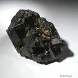Augita.<br />Volcán Roca Negra, Santa Pau, Olot, Comarca Garrotxa, Gerona / Girona, Cataluña / Catalunya, España<br />28x22 mm.<br /> (Autor: Jesus Franquesa Baucells)