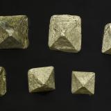 Pyrite<br />Cakmakkaya Mine, Murgul, Murgul District, Artvin Province, Black Sea Region, Turkey<br />16 mm (the biggest)<br /> (Author: Rob Schnerr)