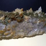 Fluorita, Marcasita, Calcita<br />Silius, Ciudad metropolitana de Cagliari, Cerdeña/Sardegna, Italia<br />190 x 110 mm<br /> (Autor: Sante Celiberti)