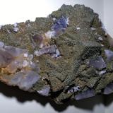 Fluorita, Marcasita, Calcita, Galena<br />Silius, Ciudad metropolitana de Cagliari, Cerdeña/Sardegna, Italia<br />330 x 240 mm<br /> (Autor: Sante Celiberti)