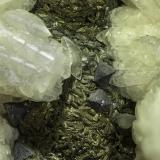 Calcite, Marcasite and Galena.<br />Joplin Field, Tri-State District, Jasper County, Missouri, USA<br /><br /> (Author: Rob Schnerr)
