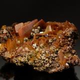 Wulfenite<br />Erupción Mine (Ahumada Mine), Los Lamentos Mountain Range, Municipio Ahumada, Chihuahua, Mexico<br />4.8 x 6.7 cm<br /> (Author: Michael Shaw)