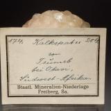 Calcite label<br /><br /><br /> (Author: Michael Shaw)
