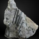 Estibnita (Estibina)<br />Mina María Teresa (Mina Santa Teresa), Parajes Concostura y Argatón, Riaño, Comarca Montaña de Riaño, León, Castilla y León, España<br />80x65mm<br /> (Autor: joaquin gar)