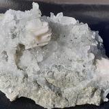 Calcite, Quartz, Pyrite<br />Wuyi tunnel north (construction site), Wuyishan, Nanping Prefecture, Fujian Province, China<br />3,5 x 2,5 cm<br /> (Author: Volkmar Stingl)