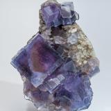 Fluorite with Quartz and Baryte<br />Berbes mining area, Berbes, Ribadesella, Comarca Oriente, Principality of Asturias (Asturias), Spain<br />Specimen size: 12.8 × 9.8 × 5.6 cm / main crystal size: 4.3 × 4 cm<br /> (Author: Jordi Fabre)