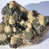 Tetrahedrite (Group), Pyrite, Calcite<br />Cavnic mining area, Cavnic, Maramures, Romania<br />5 x 3,5 cm<br /> (Author: Volkmar Stingl)