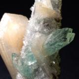 Fluorapophyllite-(K), Stilbite-CaJalgaon District, Maharashtra, India70 x 45 mm (Author: Sante Celiberti)