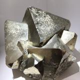 Pyrite<br />Huanzala Mine, Huallanca District, Dos de Mayo Province, Huánuco Department, Peru<br />8 cm edge for two main crystals<br /> (Author: Jean Suffert)