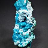 Chrysocolla, Quartz<br />Tentadora Mine, Ullpac Mountain, Huancano District, Pisco Province, Ica Department, Peru<br />65 mm x 27 mm x 26 mm<br /> (Author: Don Lum)