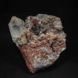 Quartz, Tourmaline<br />Dafoe Property, vein #1, Pierrepont,  St. Lawrence County, New York, USA<br />8.5 x 8.0 cm<br /> (Author: am mizunaka)