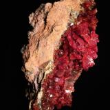 Vanadinite<br />Mibladen (Mibladen mining district), Midelt, Midelt Province, Drâa-Tafilalet Region, Morocco<br />210 mm X 115 mm X 75 mm<br /> (Author: Robert Seitz)