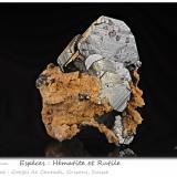 Hematite and Rutile<br />Cavradi, Curnera Valley, Tujetsch (Tavetsch), Vorderrhein Valley, Grischun (Grisons; Graubünden), Switzerland<br />fov 46 mm<br /> (Author: ploum)
