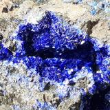 Azurite<br />Morenci Mine, Morenci, Copper Mountain District, Shannon Mountains, Greenlee County, Arizona, USA<br />5,5 x 4 cm<br /> (Author: Volkmar Stingl)